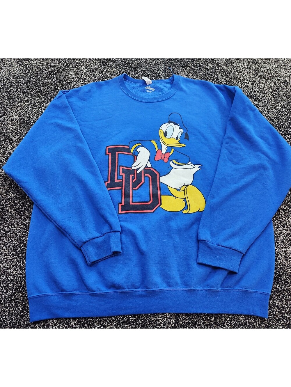 Vintage 90s Y2K Disney Donald Duck Crewneck Sweatshirt Pullover Size 3XL Blue